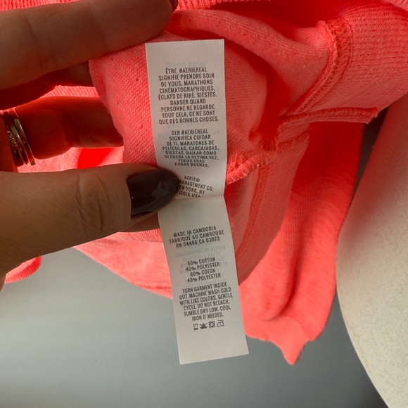Aerie Bright Neon Pink Sweatshirt - Picture 7 of 8